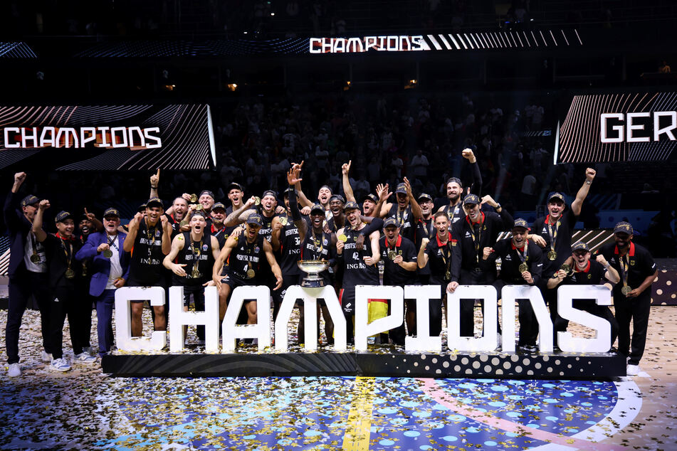 Die deutschen Basketballer triumphierten bei der EM in Lettland...