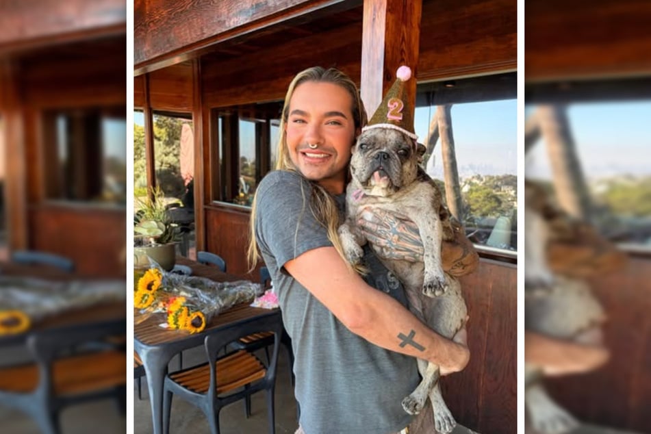 Wegen Hündin Alfia wurde Bill Kaulitz (36) im Urlaub gespuckt.