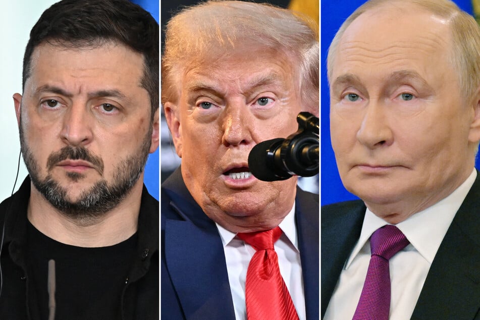 Donald Trump (c.) says he is planning a second meeting with Vladimir Putin (r.) after Friday's talks in Alaska – this time with Volodymyr Zelensky.