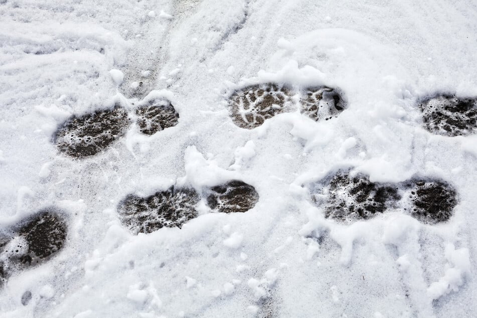 Schuhabdrücke im Schnee führten die Polizei zum mutmaßlichen Einbrecher. (Symbolfoto)