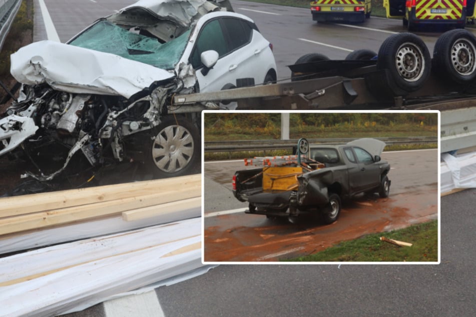 Unfall A4: Schwerer Unfall auf A4: Autobahn in Richtung Dresden voll gesperrt