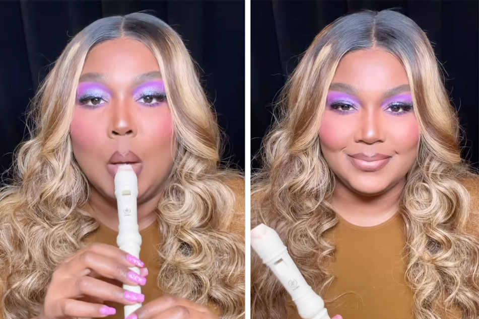 Lizzo wowed by playing the Titanic track My Heart Will Go On on the recorder!