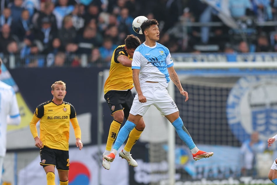 Jongmin Seo (22, r.) lieferte schon beim Pokalwunder gegen seinen Ex-Club Dynamo eine starke Vorstellung ab.