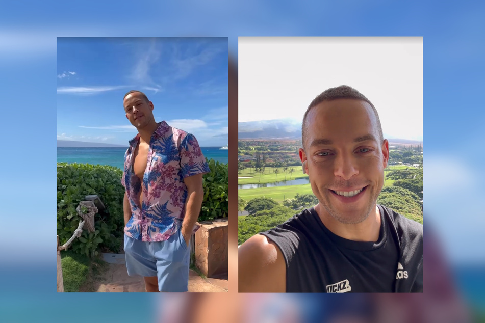 Andrej Mangold (35) war glücklich auf Hawaii angekommen.