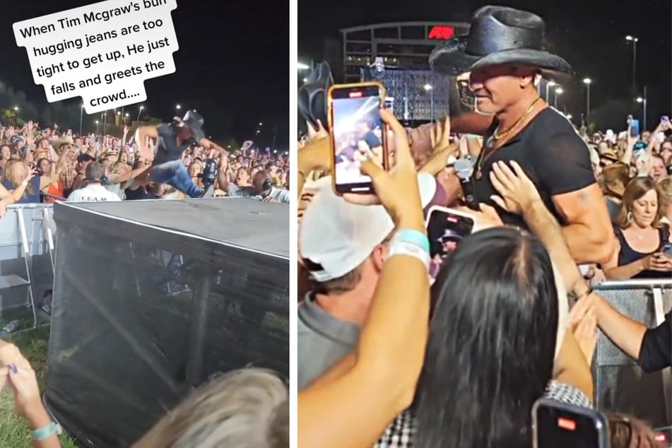 Tim McGraw Falls Backward Off Stage During Arizona Performance