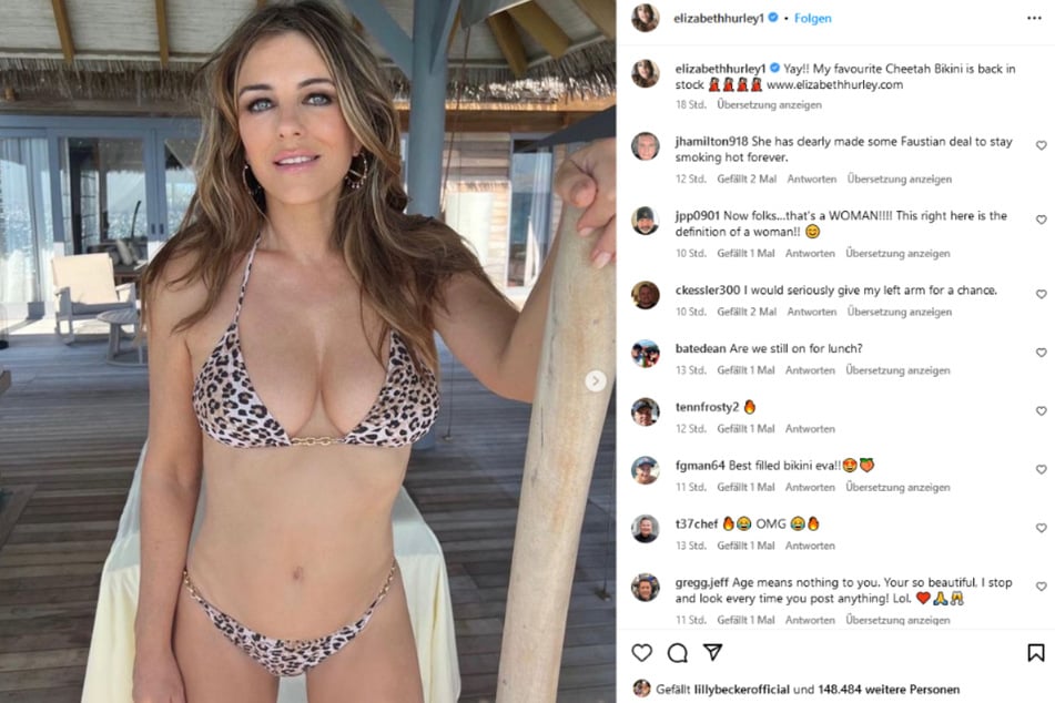 Auf Instagram präsentiert Elizabeth Hurley (57) gern ihre Kurven.