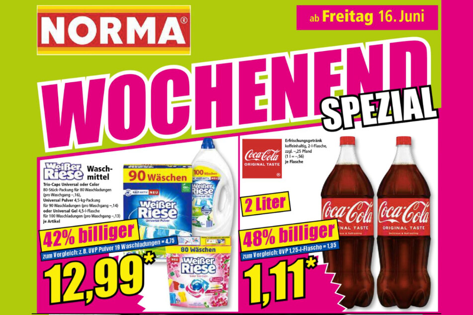 Wochenend-Spezial bei NORMA ab Freitag (16.6.).