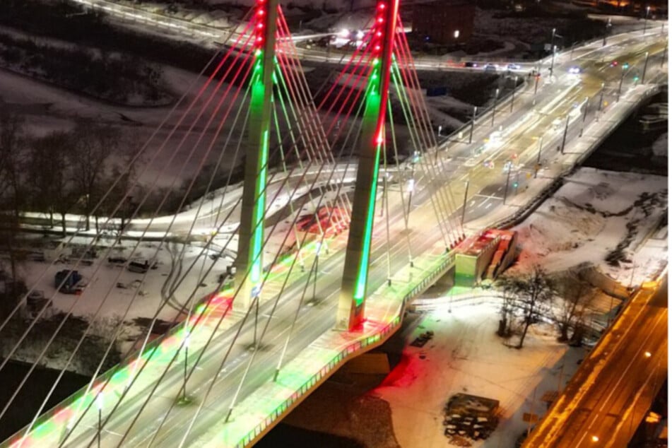 Von Blau-Weiß bis Schwarz-Rot-Gold: Deshalb wechselt die Kaiser-Otto-Bücke mehrmals ihre Farben