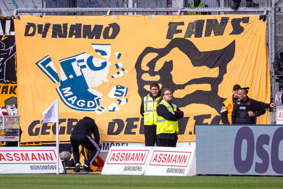 In Osnabrück unterstrichen die Dynamo-Fans noch einmal die Wichtigkeit des Elb-Klassikers.