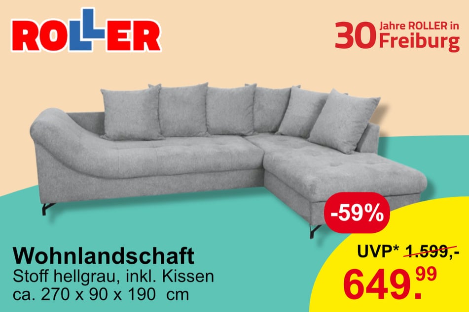 Wohnlandschaften für 649,99 statt 1.599 Euro (UVP)*.