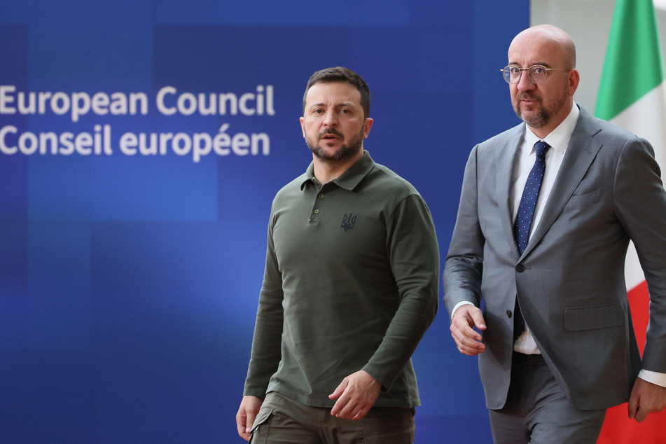 Der ukrainische Präsident Wolodymyr Selenskyj (46) und EU-Ratspräsident Charles Michel.