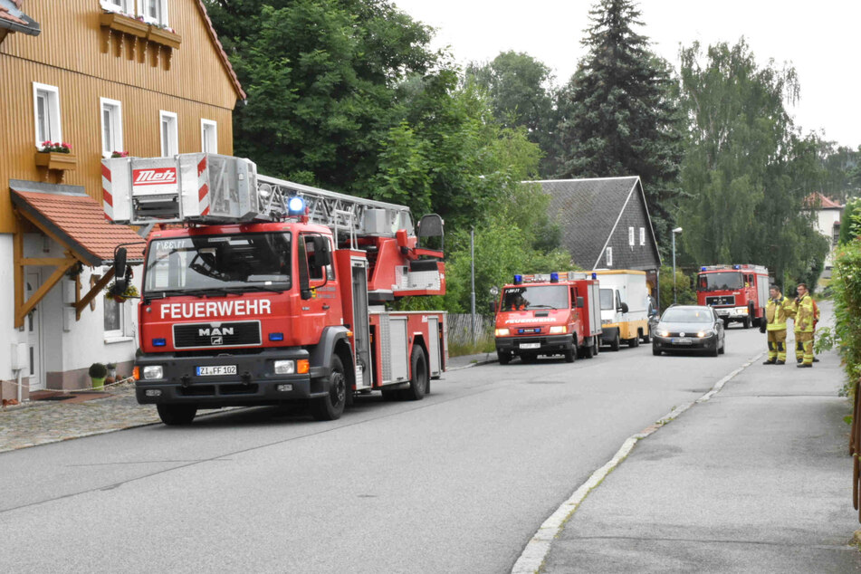 Auch die Feuerwehr war mit zahlreichen Wagen und Kameraden vor Ort.