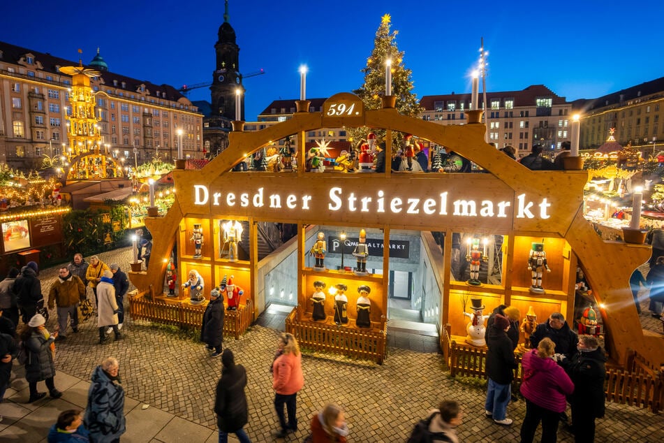 Der 591. Dresdner Striezelmarkt endet an Heiligabend.