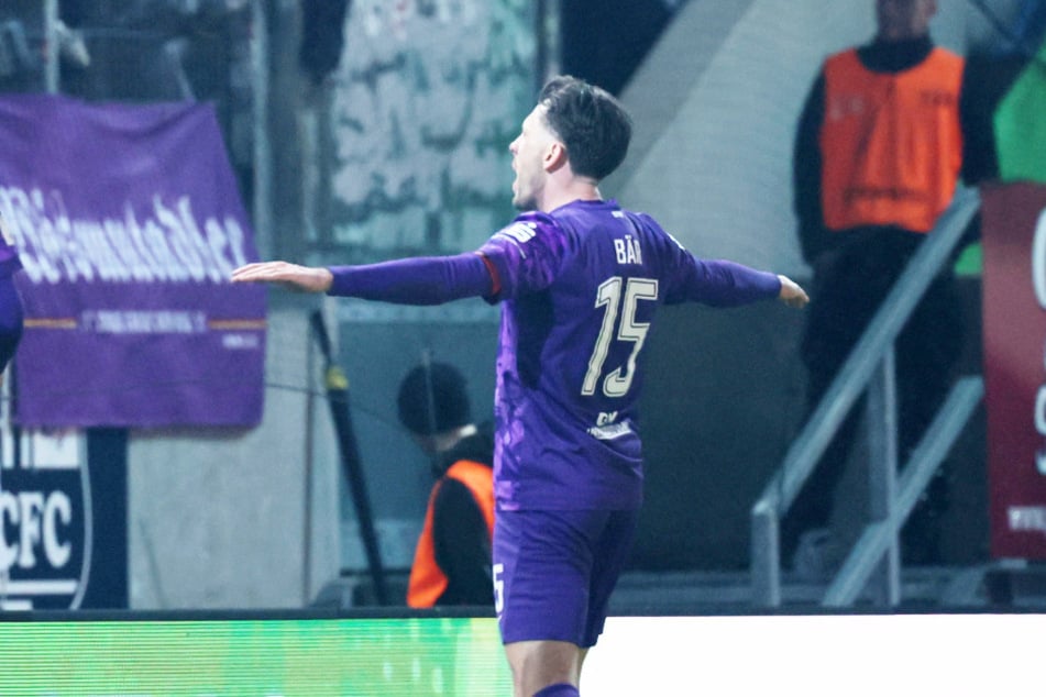 Marcel Bär sorgt mit seinem Doppelpack für den Einzug ins Sachsenpokal-Finale.