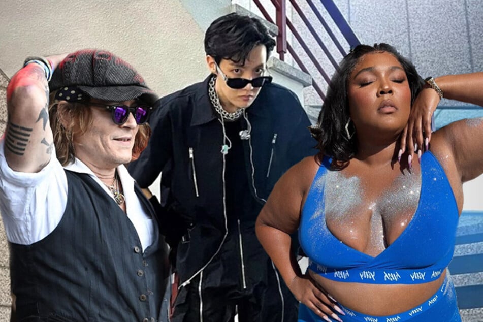 Lizzo (r), j-hope (c), and Johnny Depp all have new respective albums dropping on Friday.