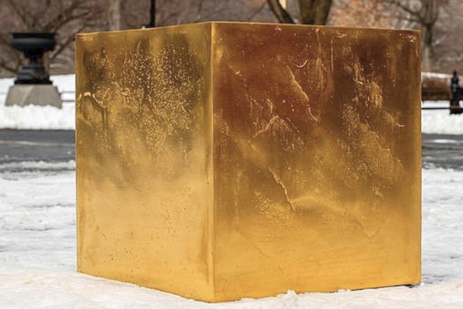 Art meets crypto in Central Park with this insanely expensive pure gold cube