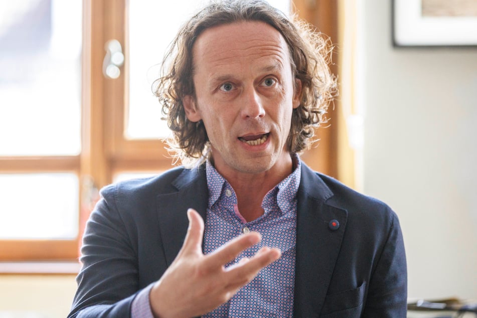 Bauinvestor Frank Wießner (52) warb für seine Bietergruppe "Ein Schloss für alle".