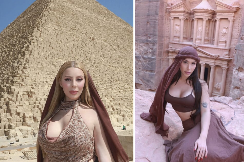 Die beiden Influencerinnen Malévola Alves (22, l.) und Bruna Mercatelli verbrachten schöne Tage in Ägypten, bis sie festgenommen wurden.