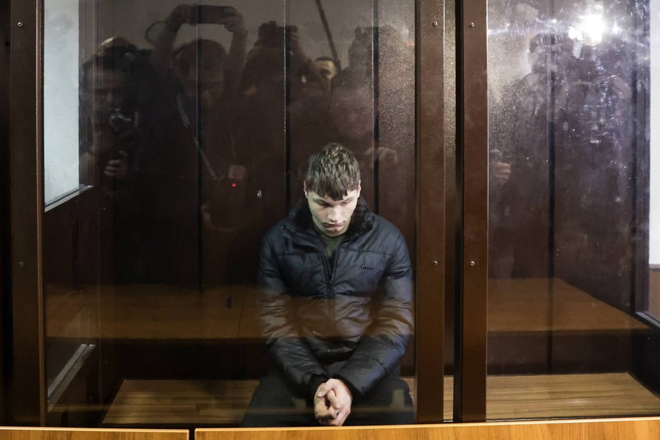 Daniil Sekach (20) am Montag bei seiner Anhörung vor einem Gericht in Moskau.