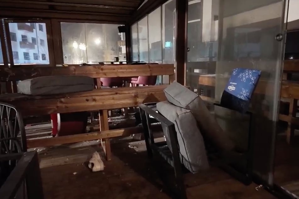 Das Innere der Bar wurde zerstört.
