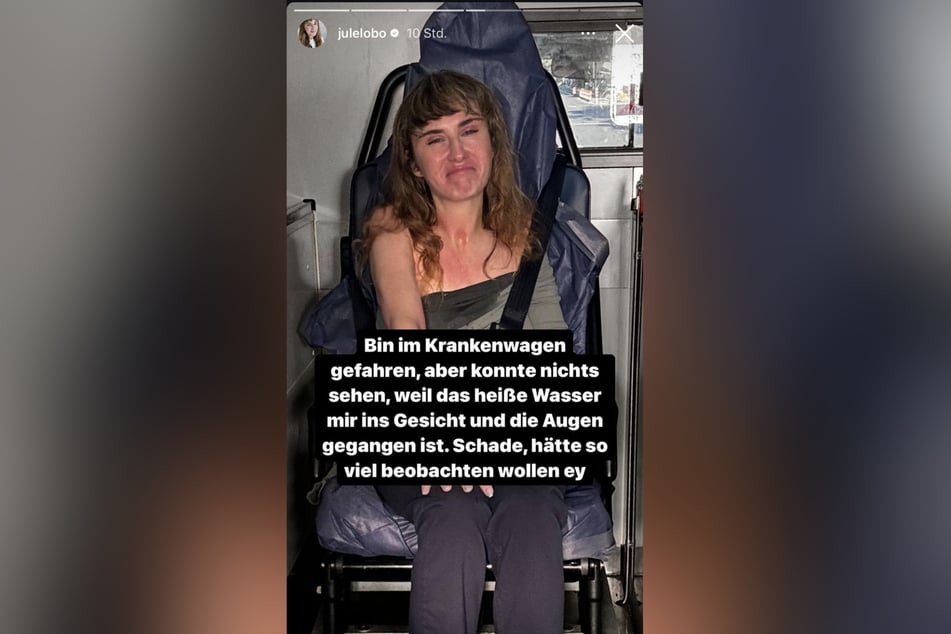 Jule Lobo (31) musste am Dienstag mit schweren Verbrennungen ins Krankenhaus!