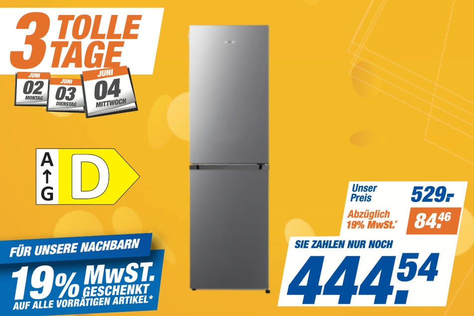 Gorenje-Kühl-Gefrier-Kombination NRK418DCS4 für 444,54 statt 529 Euro.
