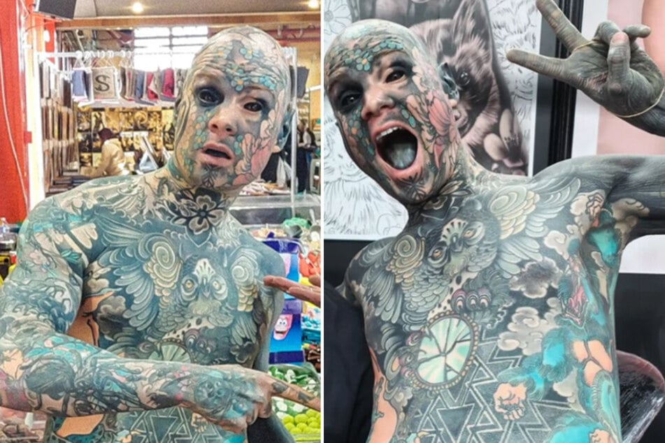 Heavily tattooed teacher without a belly button says students "don't care" about his looks