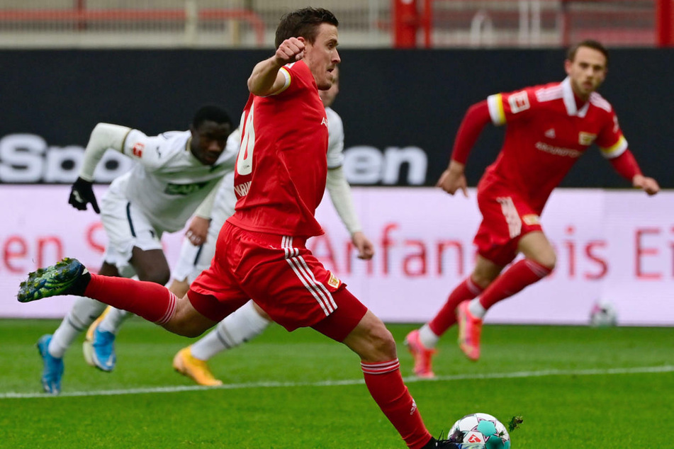 Max Kruse (32) trat gegen Hoffenheim in der 9. Minute zum Elfmeter an und verwandelte sicher zur 1:0-Führung von Union Berlin.