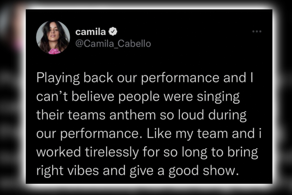 Camila Cabello (25) beschwerte sich nach ihrem Auftritt beim CL-Finale auf Twitter.