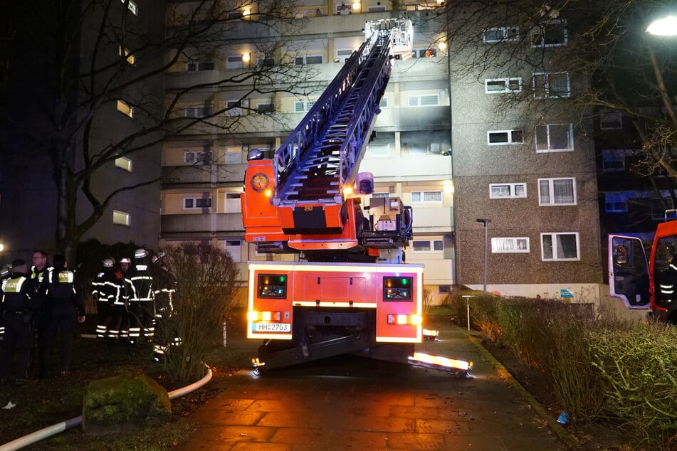 Die Feuerwehr am Einsatzort.