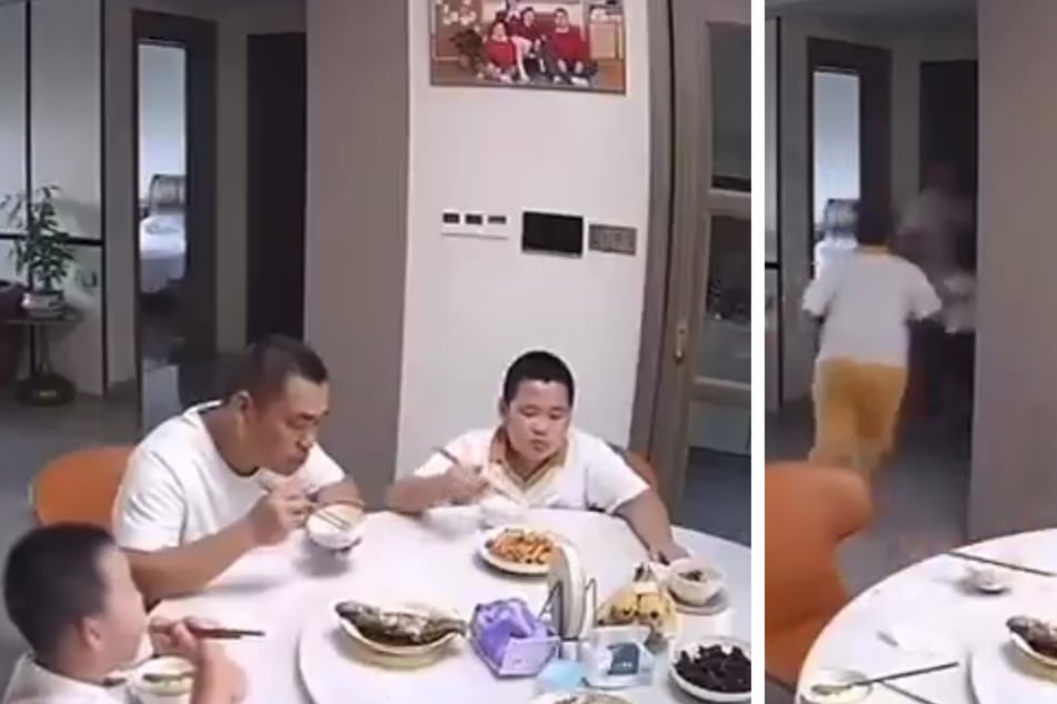 Als Vater und Söhne beim Abendessen waren, setzte in ihrer Stadt plötzlich ein Erdbeben ein.