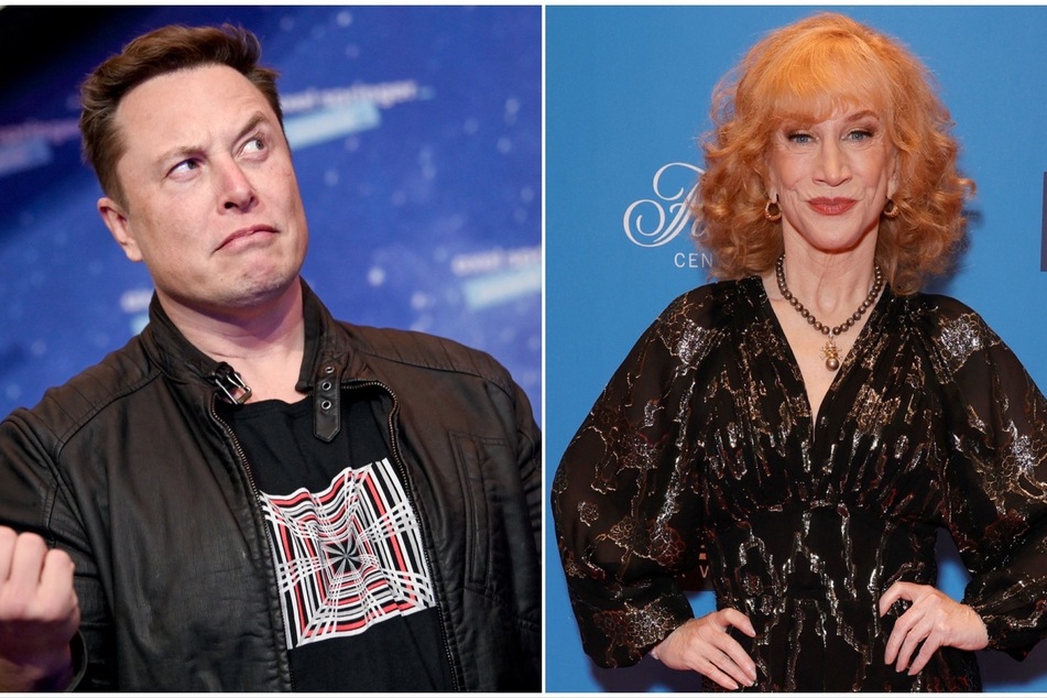 Kathy Griffin (r) found a loophole around her Twitter ban after getting her privileges revoked for impersonating the new CEO Elon Musk.