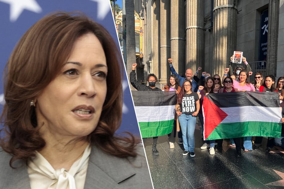 Kamala Harris' appearance on Jimmy Kimmel disrupted by activists protesting for Gaza