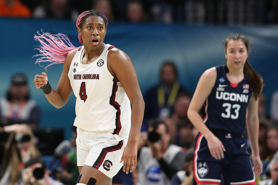 Gamecocks forward Aliyah Boston tallied her 30th double-double of the year against UConn on Sunday night.