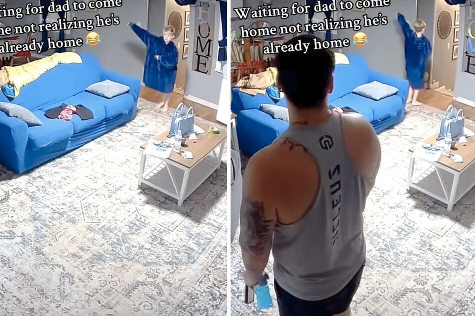 Chlapec si myslí, že je nepovšimnut: Co pak jeho otec uvidí, rozesměje internet.
