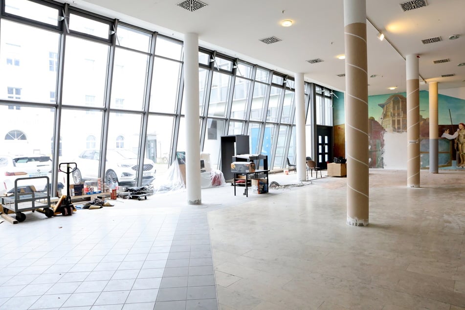 So sieht es derzeit noch im alten Kino-Foyer aus.