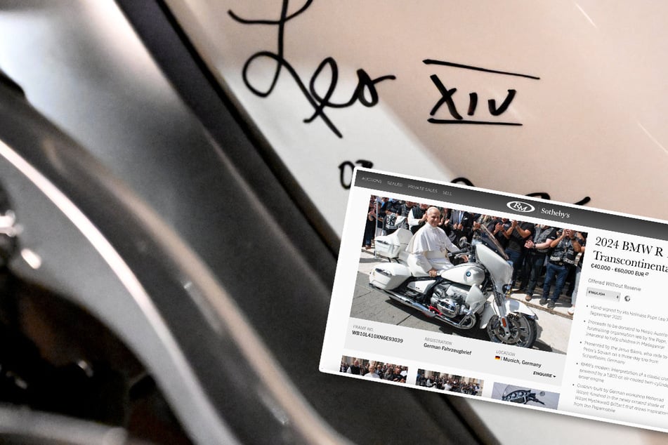 Heiliger Feuerstuhl: BMW-Motorrad mit Papst-Autogramm wird versteigert
