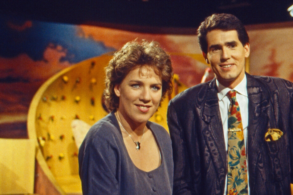 Julitta Münch und Jürgen Drensek moderieren das ARD-Morgenmagazin im Jahr 1992.