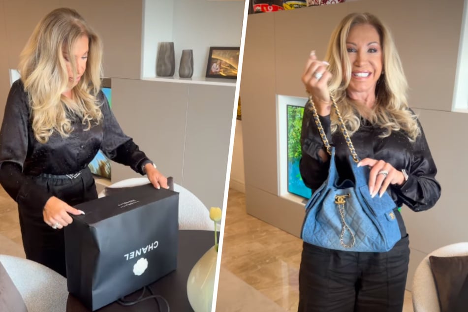 Carmen Geiss (60, Foto) freut sich über ein Luxus-Geschenk von ihrer Tochter Shania (21) - eine seltene Handtasche von Chanel.