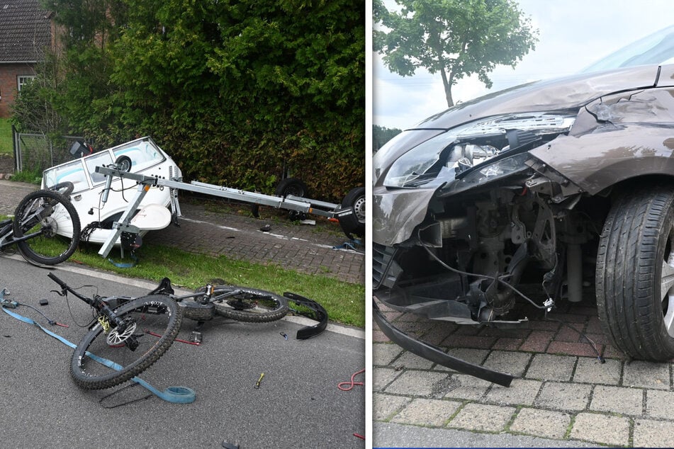 Der Renault war nicht mehr fahrbereit, und auch Anhänger und Boot mussten geborgen werden.