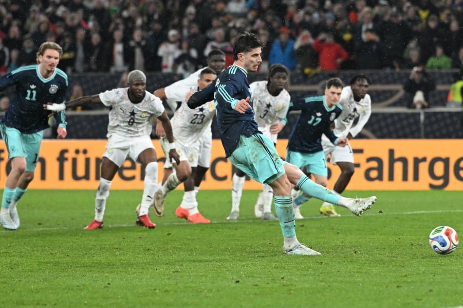 Im Spiel gegen Ghana netzte Kai Havertz vom Punkt ein.