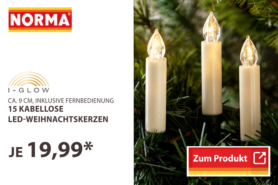 15 kabellose LED-Weihnachtskerzen