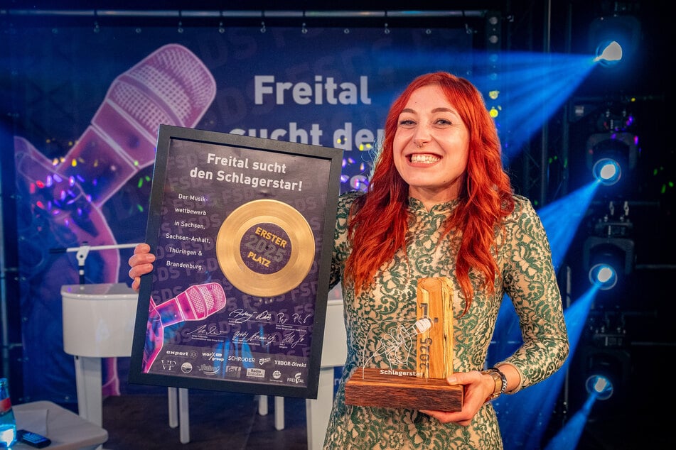 Jolyn Schenderlein (29) darf sich Freitals Schlagerstar nennen.
