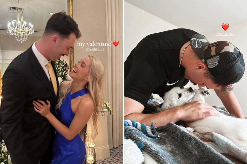 Olivia Dunne celebrated Valentine's Day in style and didn't shy away from showing her love for her boo, MLB pitcher Paul Skenes (l.), on social media.
