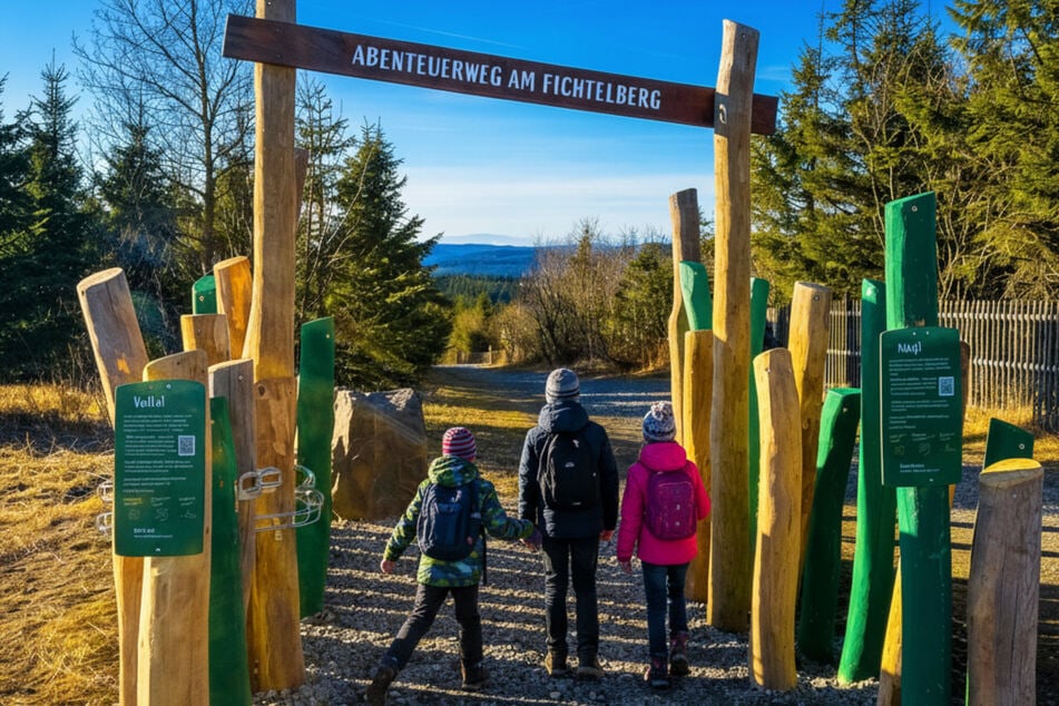 Auf dem Abenteuerweg kann man vom Fichtelberg nach Oberwiesenthal wandern.