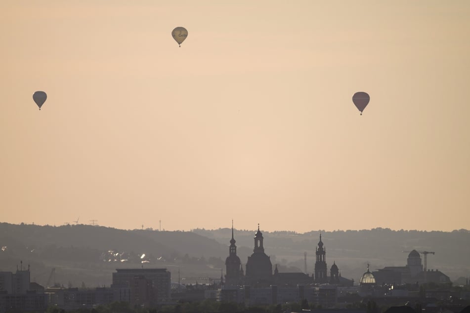 Einen besonderen Blick hatten auch die Leute aus einem Ballon.