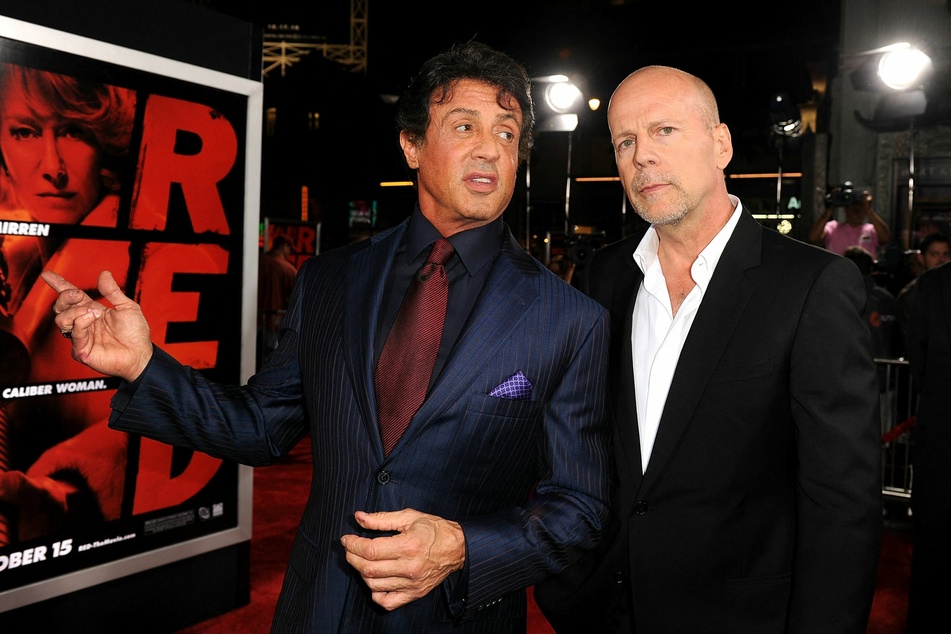 Screen legends Sylvester Stallone (l.) and Bruce Willis have been friends since the 1990s.