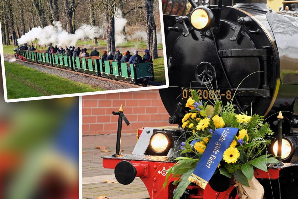 Leipzig: Parkeisenbahn wird zum Trauerzug: Urne des Ex-Chefs fährt letzte Runde mit