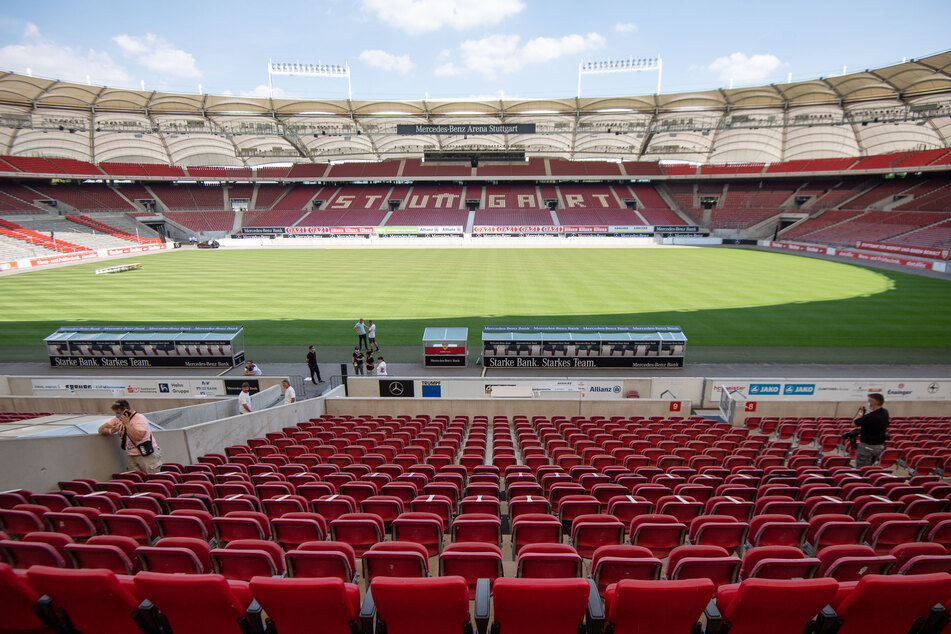 Blick in die Mercedes-Benz Arena in Stuttgart.