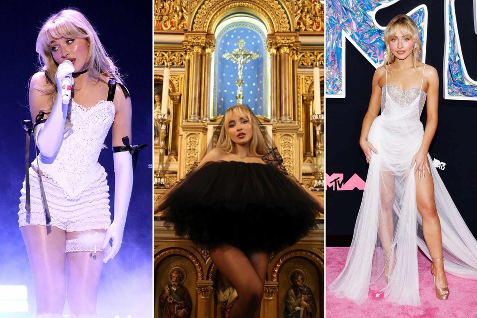 Bows, frills, satin, corsets, and lace are top-tier tools in Sabrina Carpenter's fashion arsenal.